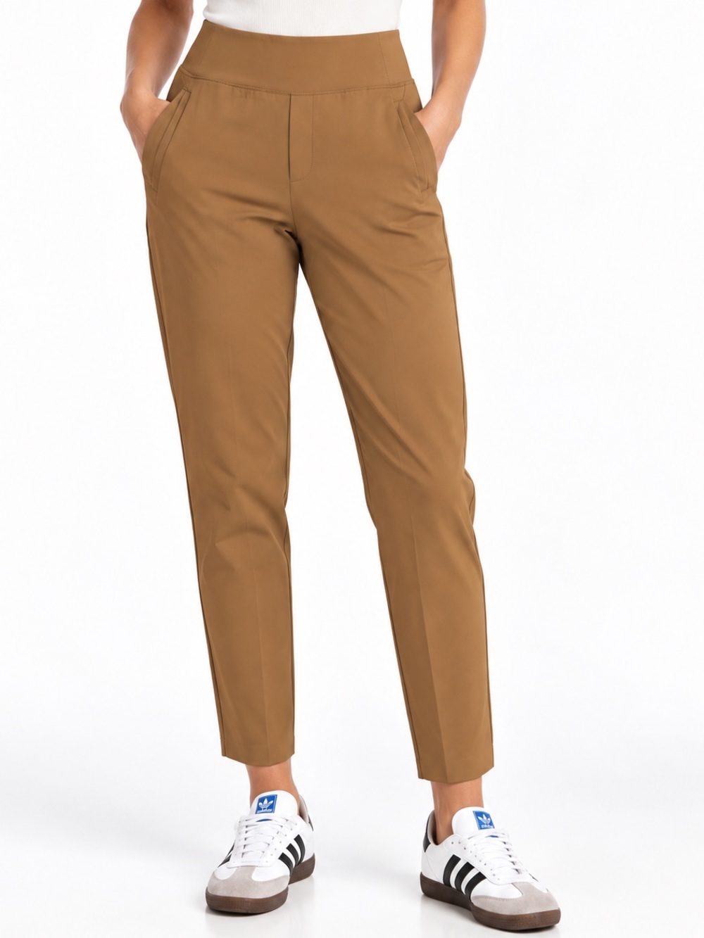 Athleta Endless High Rise Pant 6P Toasted Brown Straight Leg Travel Work Trouser